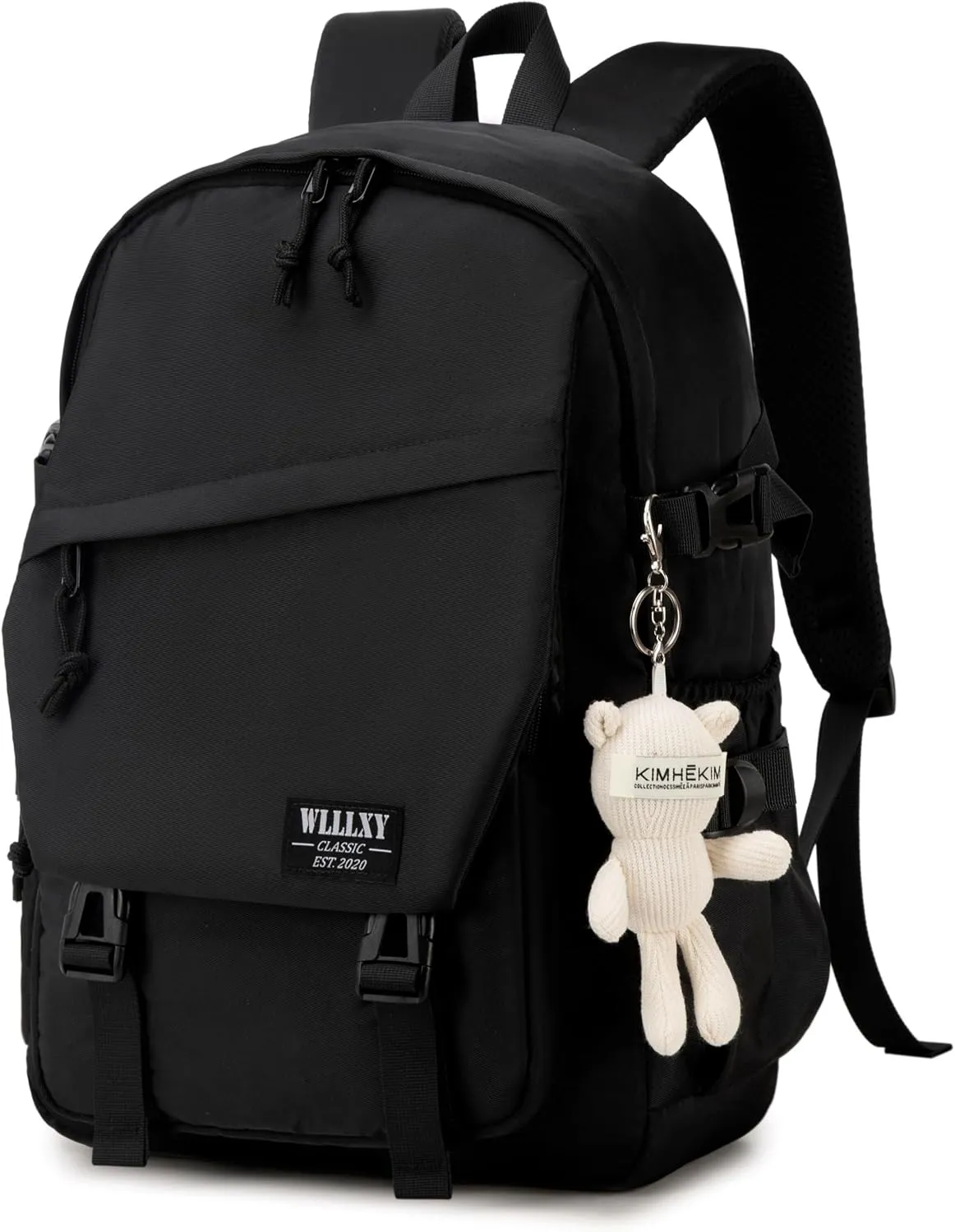 Caoroky knight College School Bag for Men Women Laptop Backpack 15.6 Inch Anti Theft Travel Daypack Large Elementary Middle High Bookbags for Teens Girls Boys Students-Medium，black