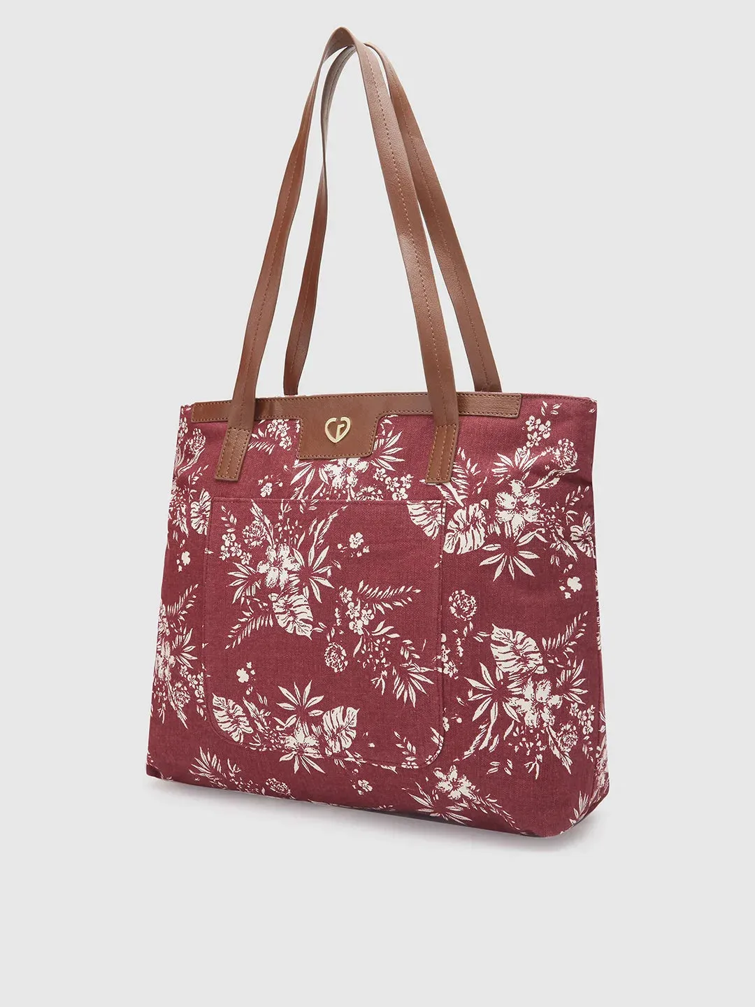 Caprese Kendall Large Maroon Tote Bag