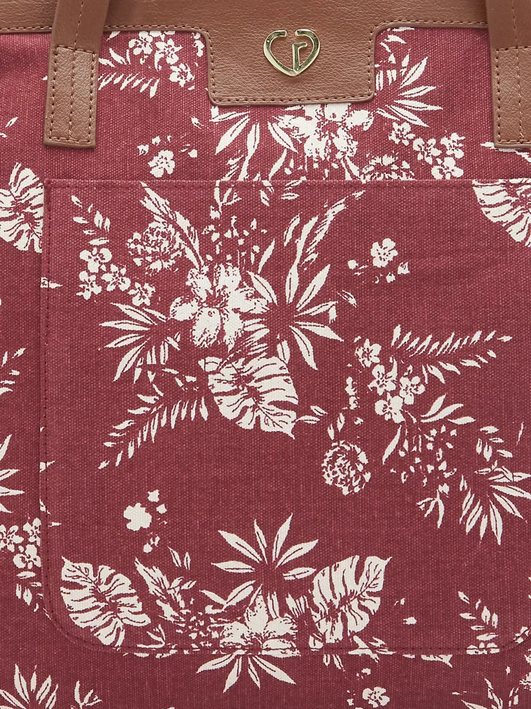 Caprese Kendall Large Maroon Tote Bag