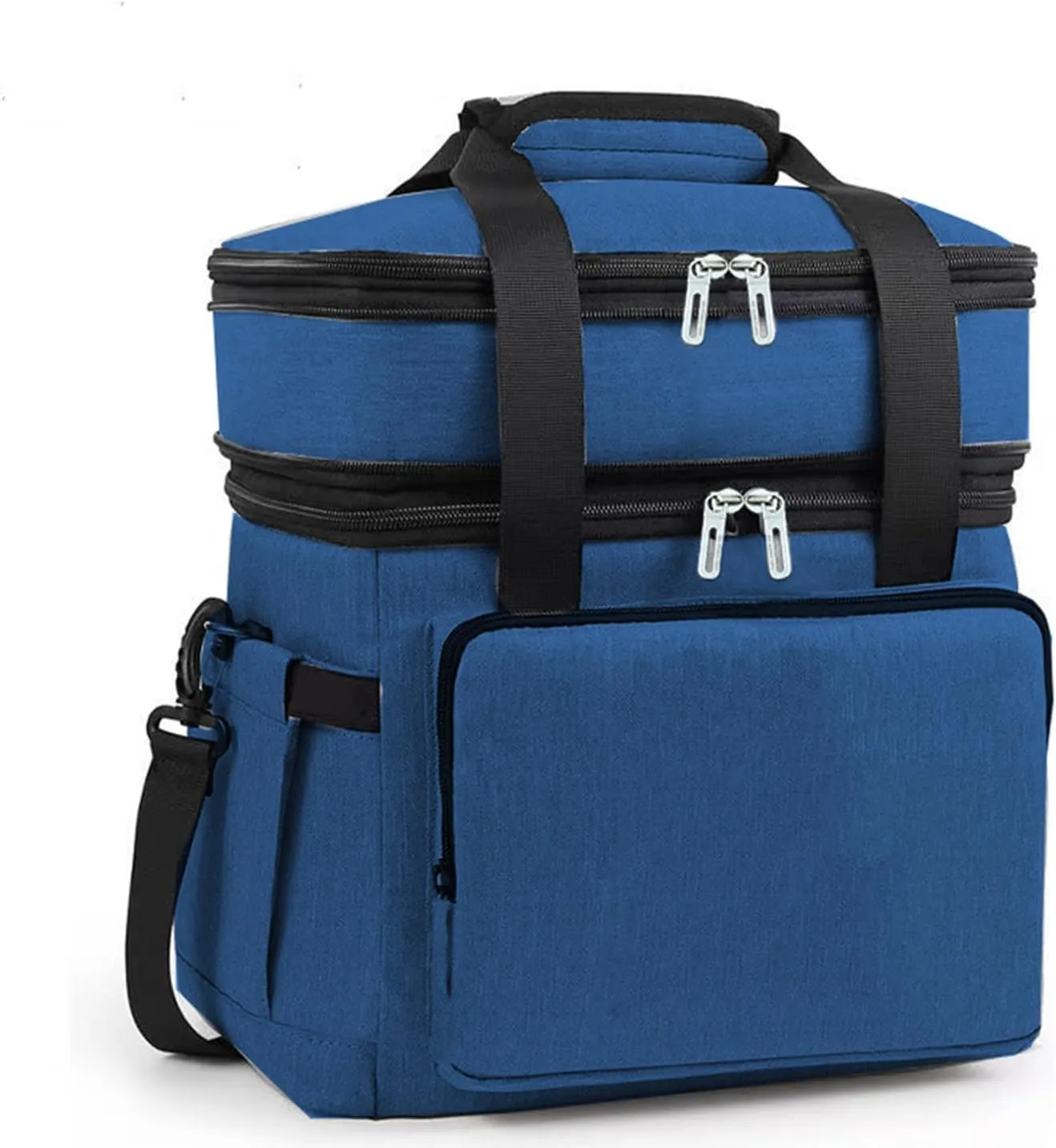 Car Camping Coolers for Cadillac Celestiq/Concept/CT4/CT5/CT6/Escalade/XT5/XT6/BLS, Leak Proof Cooler, Portable Lightweight Ice Chest Box, Compartments Waterproof Insulated Bag,C-Blue