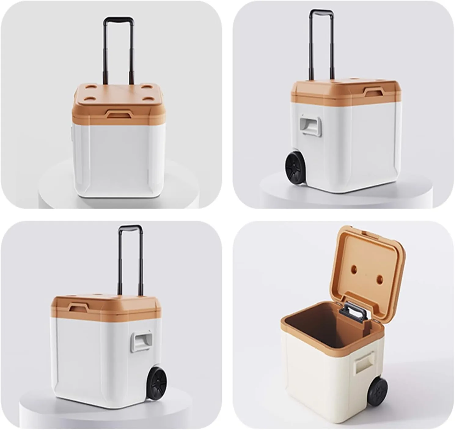 Car Camping Coolers for Daewoo Evanda/Kalos/Lacetti/Lanos/Leganza/Matiz/Nexia, Leak Proof Cooler, Portable Lightweight Ice Chest Box, Compartments Waterproof Insulated Bag