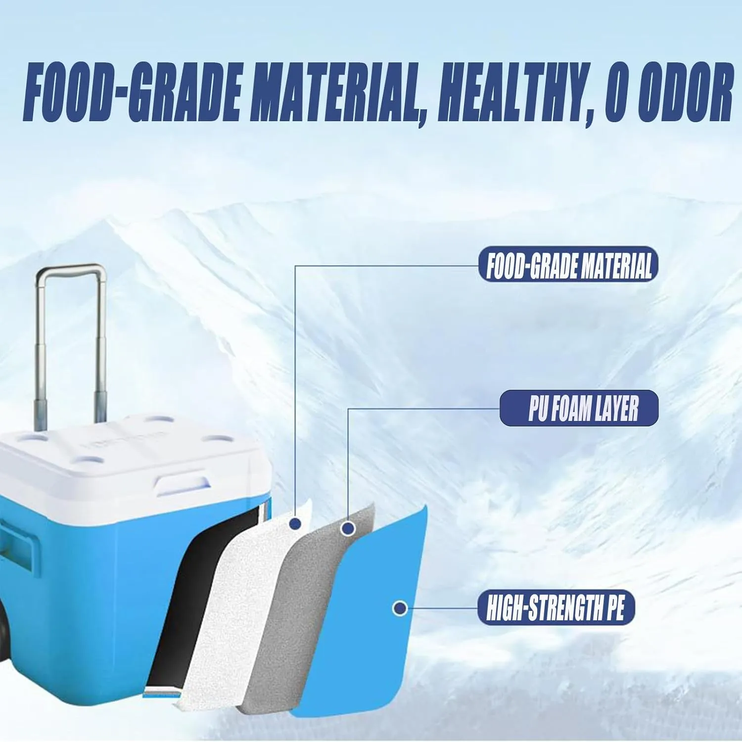 Car Camping Coolers for Daewoo Evanda/Kalos/Lacetti/Lanos/Leganza/Matiz/Nexia, Leak Proof Cooler, Portable Lightweight Ice Chest Box, Compartments Waterproof Insulated Bag