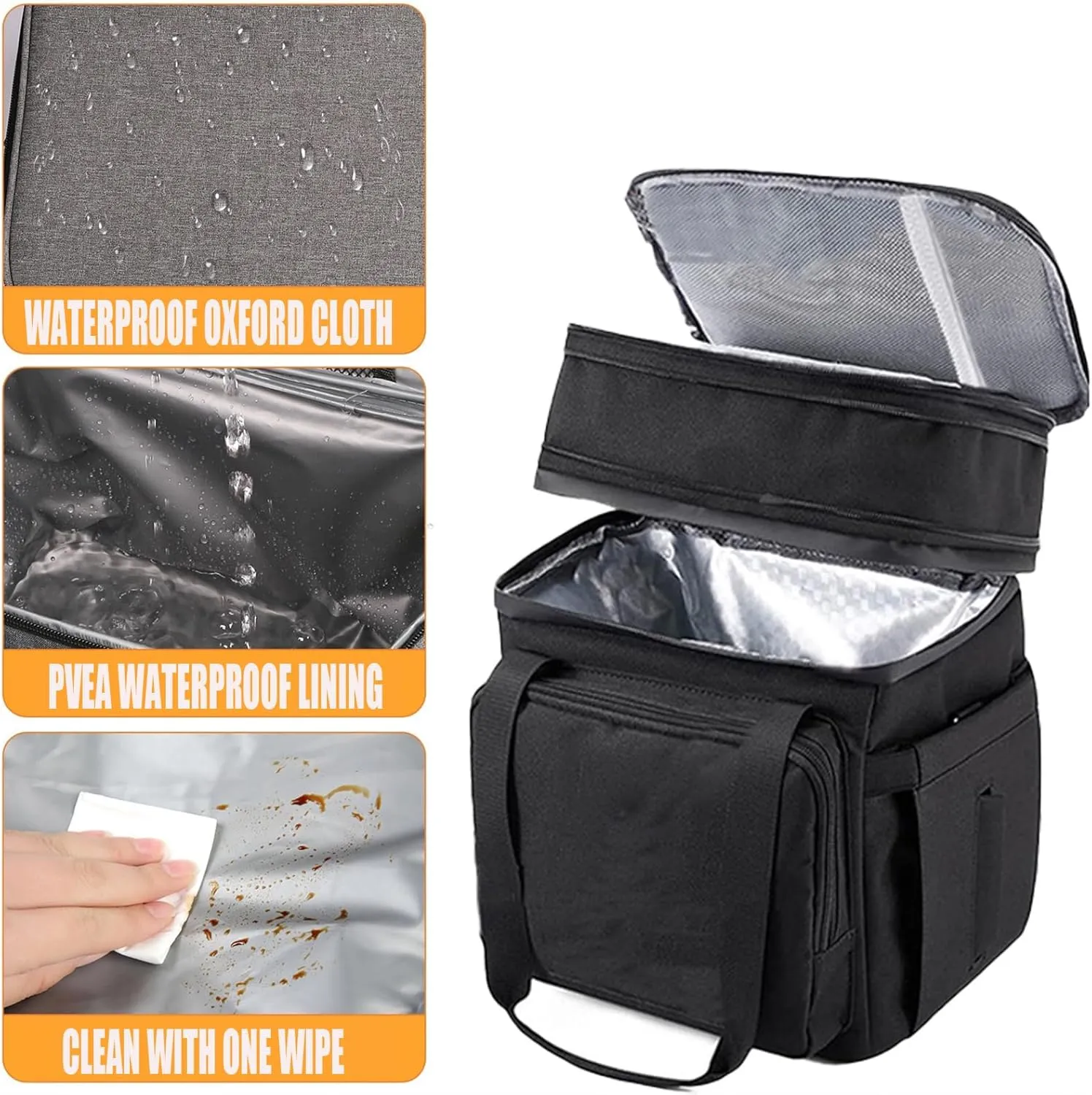 Car Camping Coolers for GMC T-Series/Terrain/Yukon/Caballero/Envoy/Jimmy, Leak Proof Cooler, Portable Lightweight Ice Chest Box, Compartments Waterproof Insulated Bag