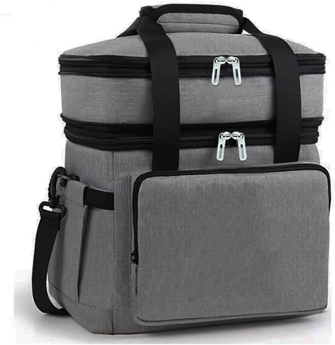 Car Camping Coolers for Lamborghini Urus/350 GT/400 GT/Aventador/Diablo/Espada, Leak Proof Cooler, Portable Lightweight Ice Chest Box, Compartments Waterproof Insulated Bag,B-Grey