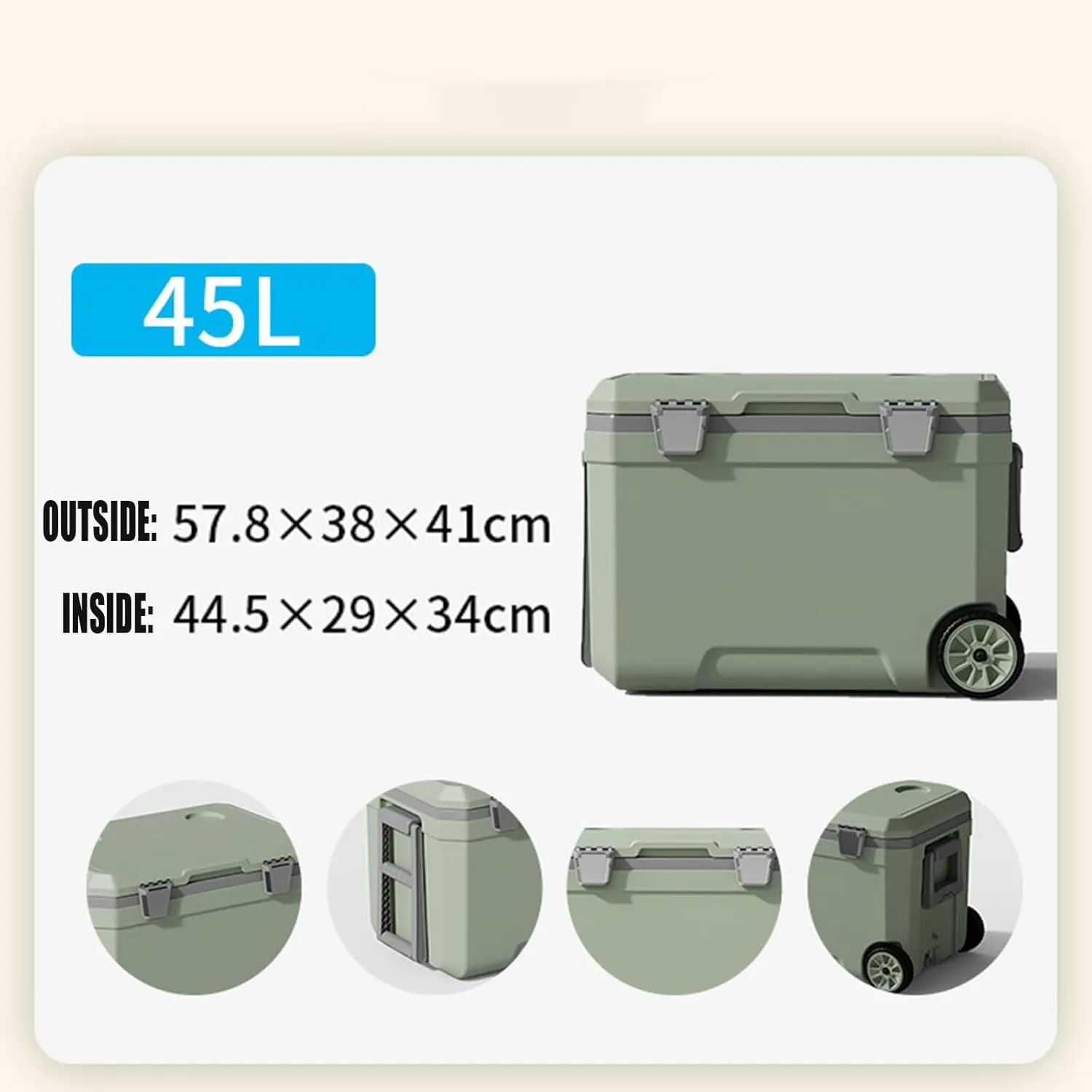 Car Camping Coolers for MG Cyberster/Marvel R/Magnette/MGA/MGB/MGC/P-Type, Waterproof Portable Cooler, Leak Proof Picnic Insulated Bag, Ultra-Light Premium Ice Chest Box,A-Green-45L