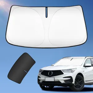 Car Sun Shade Sunshade for Acura RDX 2019-2024 2025 Windshield Cove, 240T 4-Layers Front Window Shade Foldable Sun Visor Blocks UV Rays and Sun Heat Protection Interior Accessories