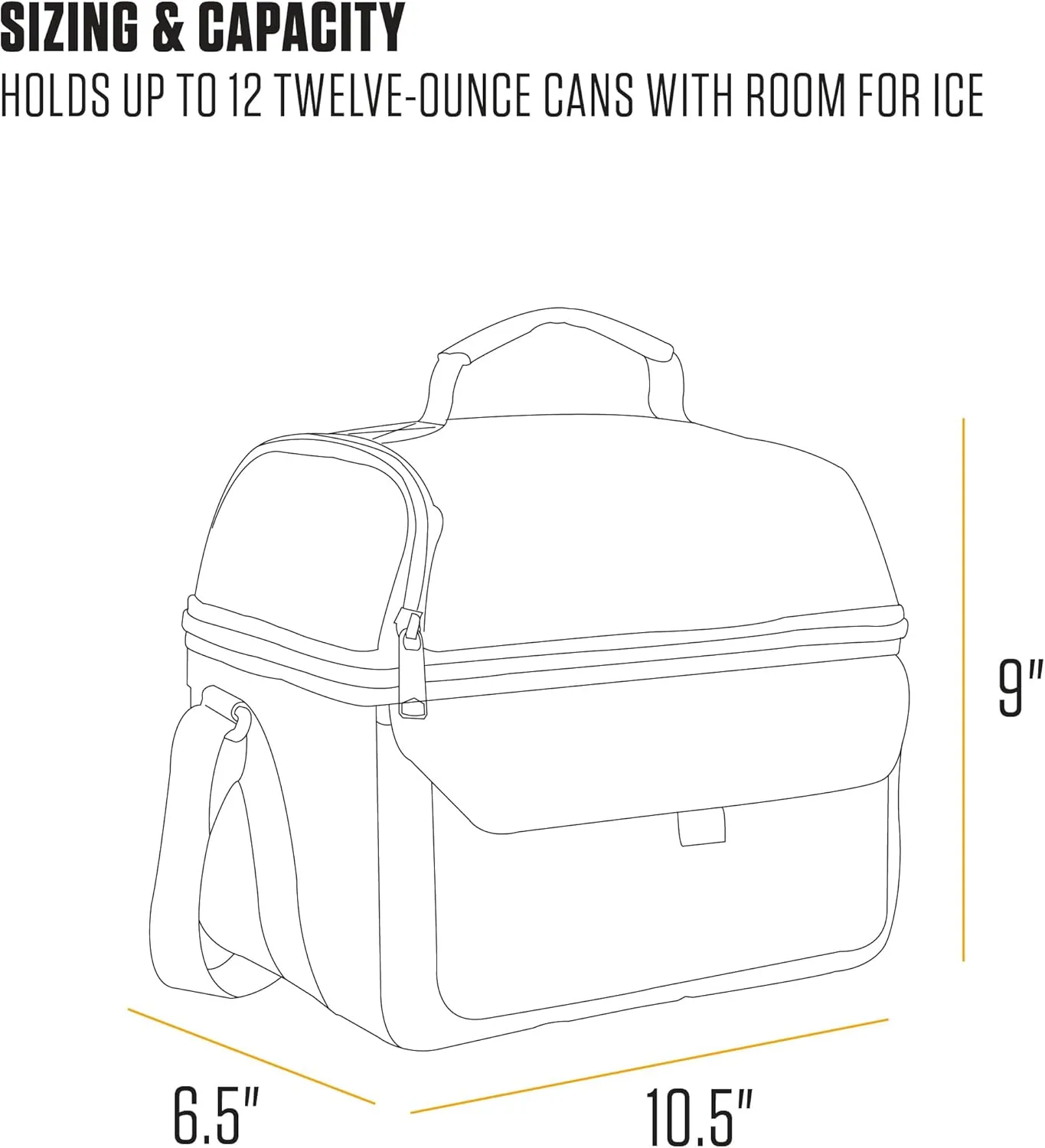 Carhartt 12 Can Two Compartment Lunch Box | Durable, Fully-Insulated Lunch Bag for Women & Men, Large Lunchbox (Tarmac)