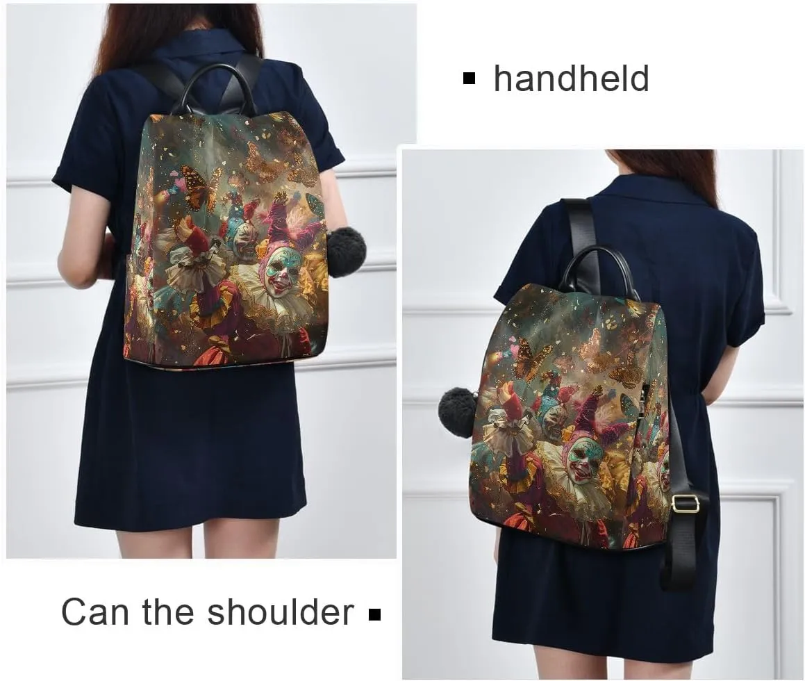 Carnival Celebration Retro Backpack Purse for Women Fashion Rucksack Anti Theft Handbag Travel Bag