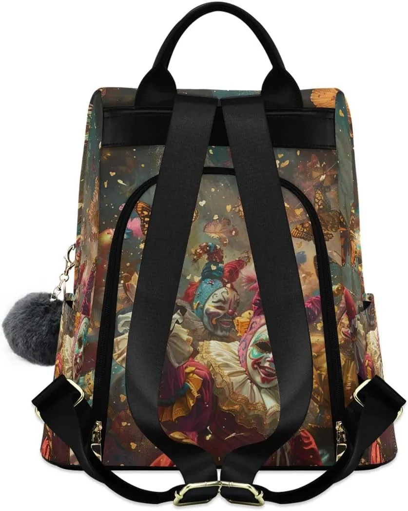 Carnival Celebration Retro Backpack Purse for Women Fashion Rucksack Anti Theft Handbag Travel Bag