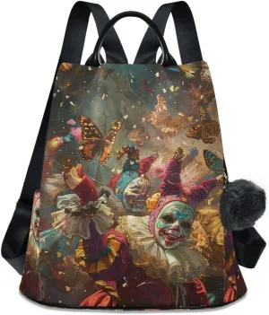 Carnival Celebration Retro Backpack Purse for Women Fashion Rucksack Anti Theft Handbag Travel Bag