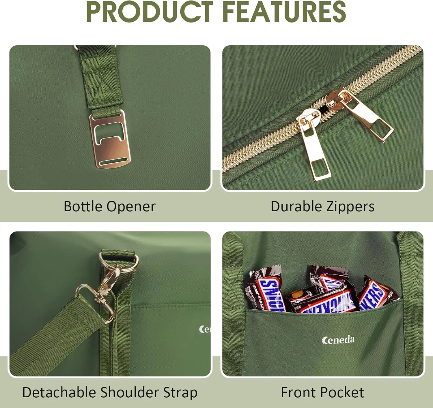 Ceneda Large Cooler Bag 40 Can Insulated Soft Cooler Leakproof Cooler Tote Bag Beach Travel Camping Lunch Bag for Women and Men