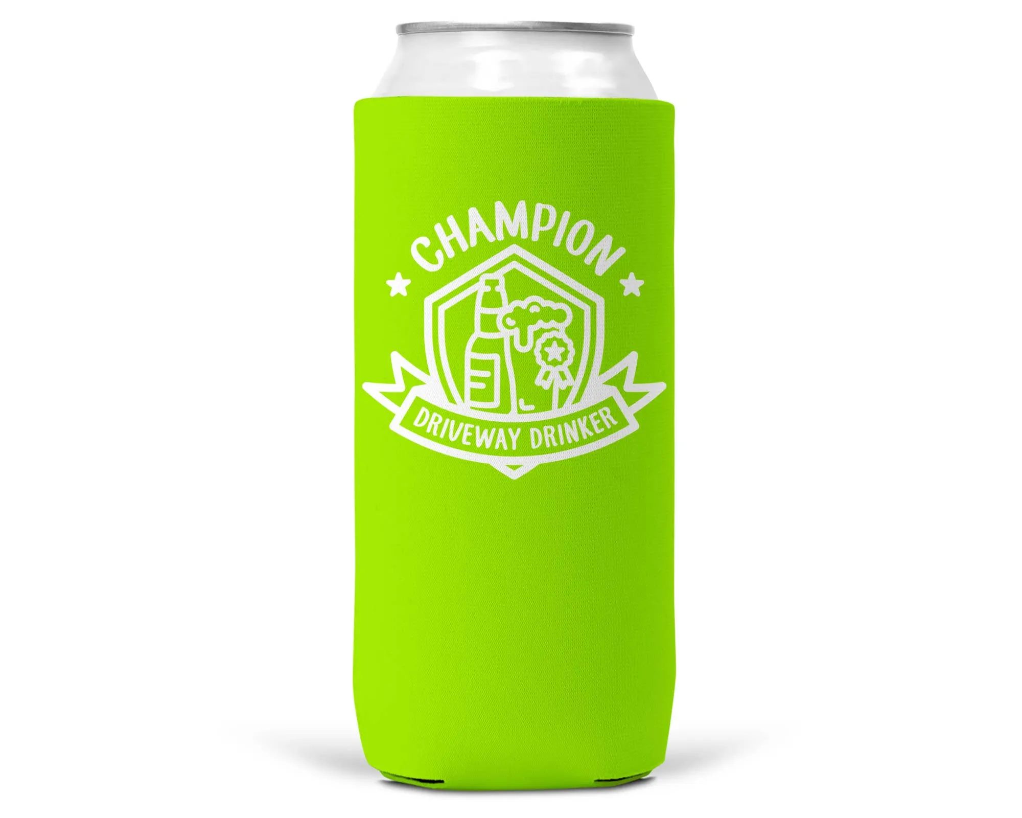 Champion Driveway Drinker SLIM CAN Coozie / Koozie Slim Can
