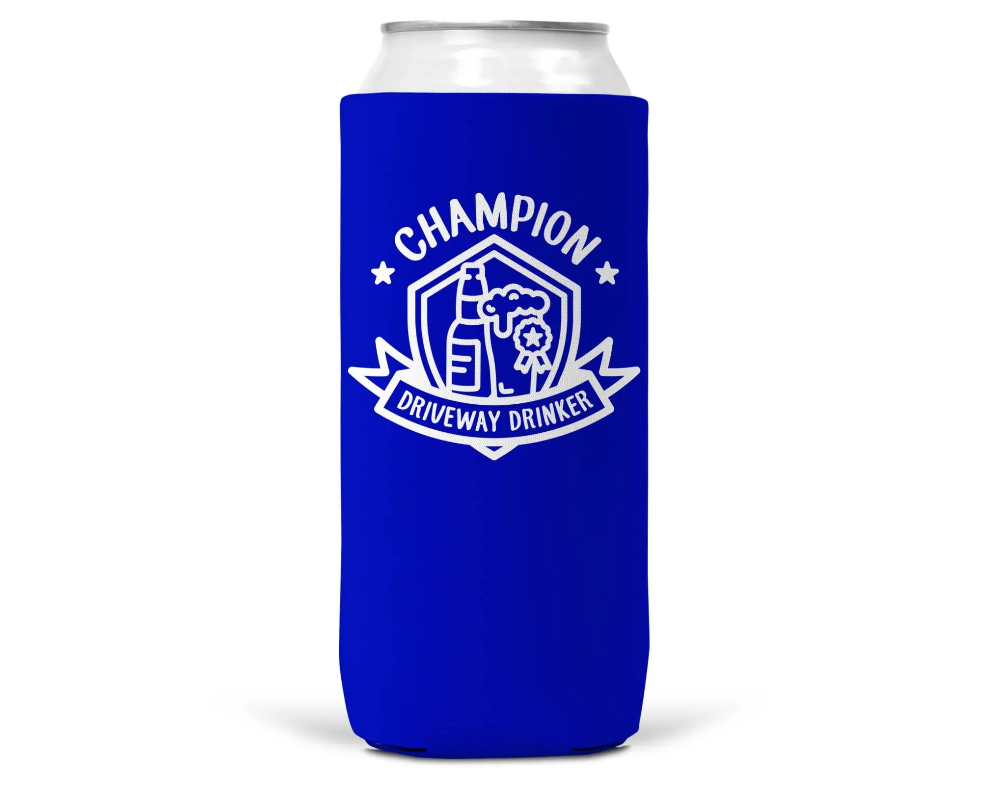 Champion Driveway Drinker SLIM CAN Coozie / Koozie Slim Can