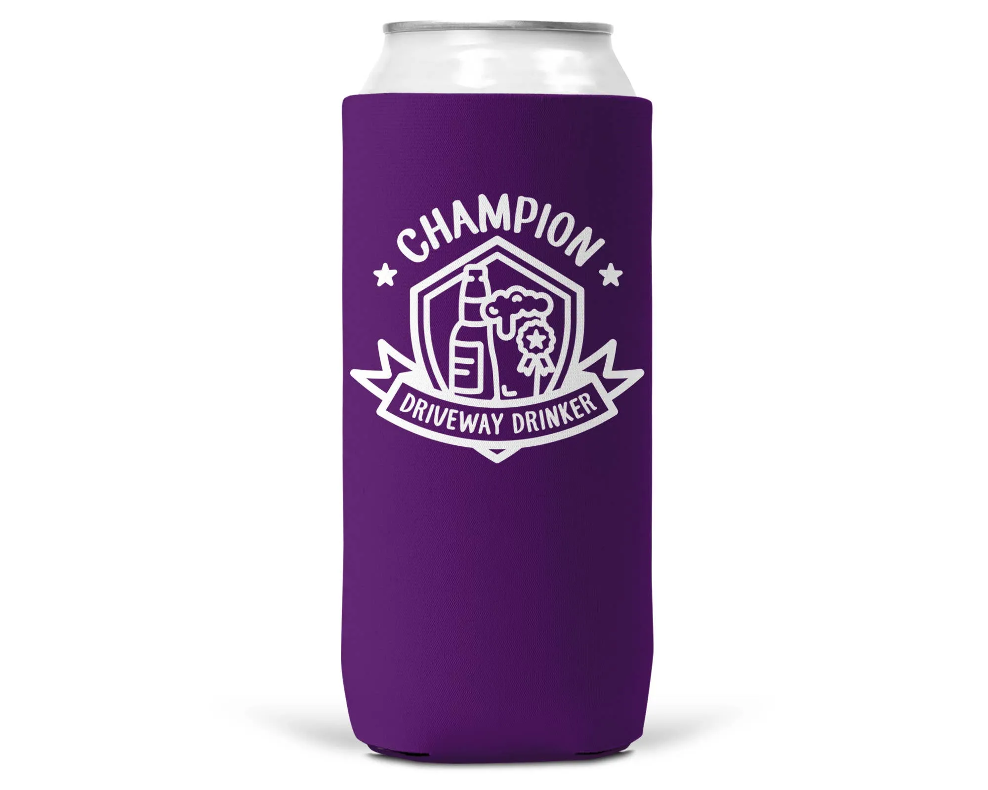 Champion Driveway Drinker SLIM CAN Coozie / Koozie Slim Can
