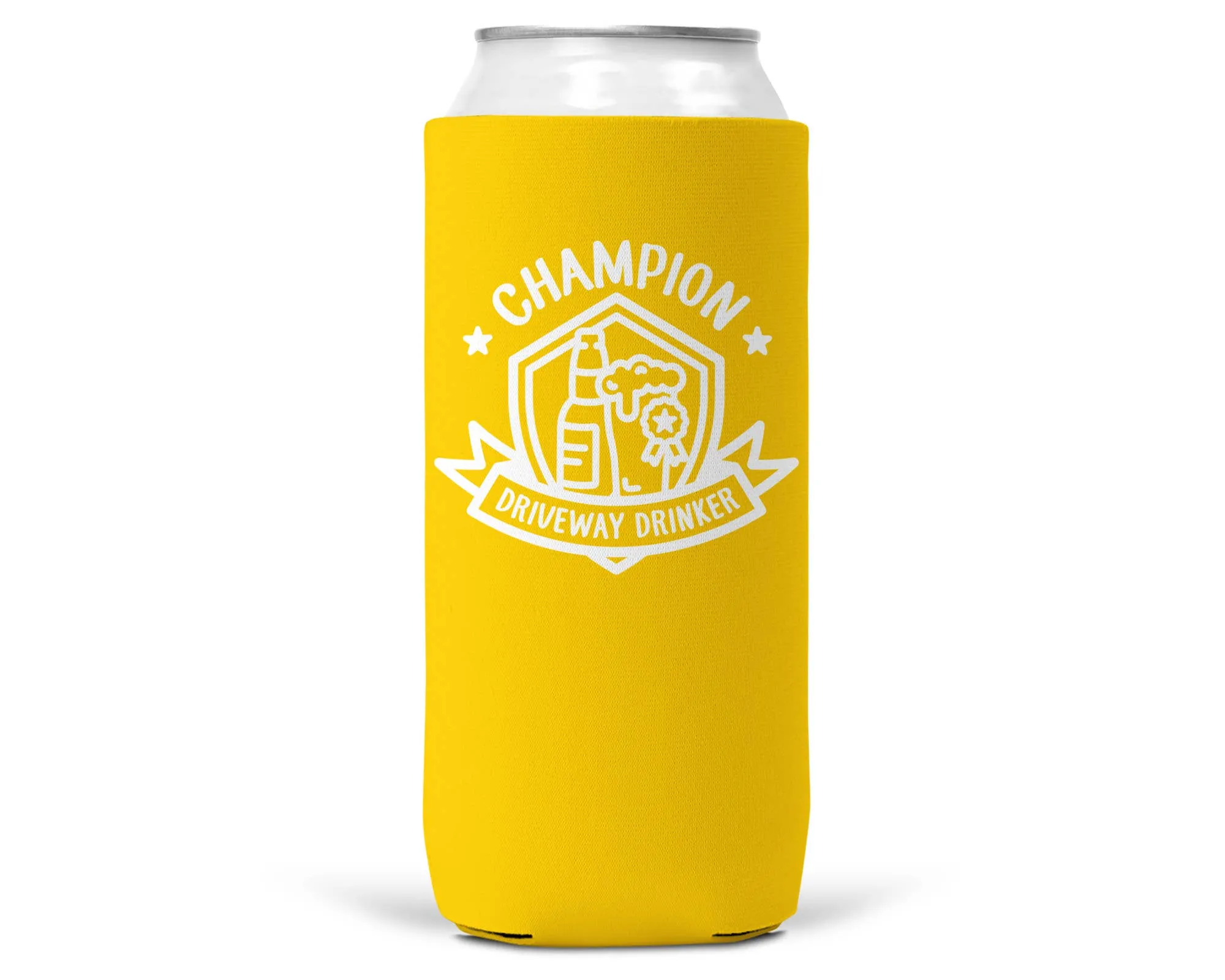 Champion Driveway Drinker SLIM CAN Coozie / Koozie Slim Can