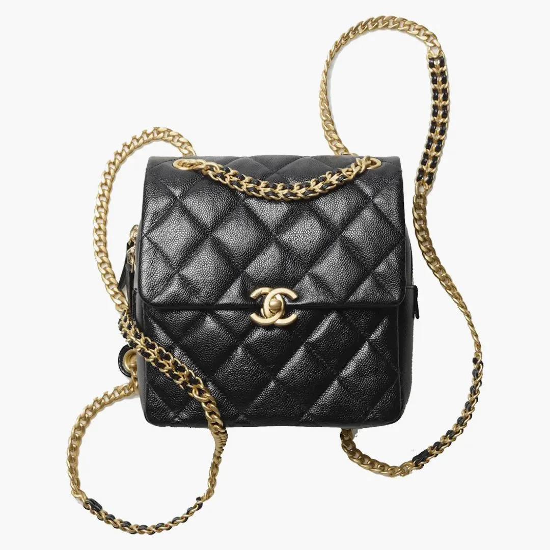 Chanel Backpack With Chain Black