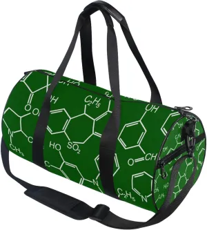 Chemistry Science Pattern Gym Duffle Bag for Women Men Sports Fitness Bag Workout Travel Gymnastics Dance
