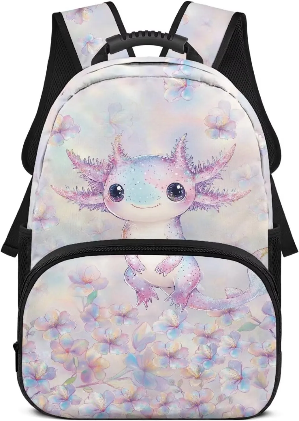 Cherry Blossoms 17 Inch Work Backpack Axolotl Casual Back Packs School Ergonomic Shoulder Straps Popular Daypacks Mens for Travel Camping & Daily Use