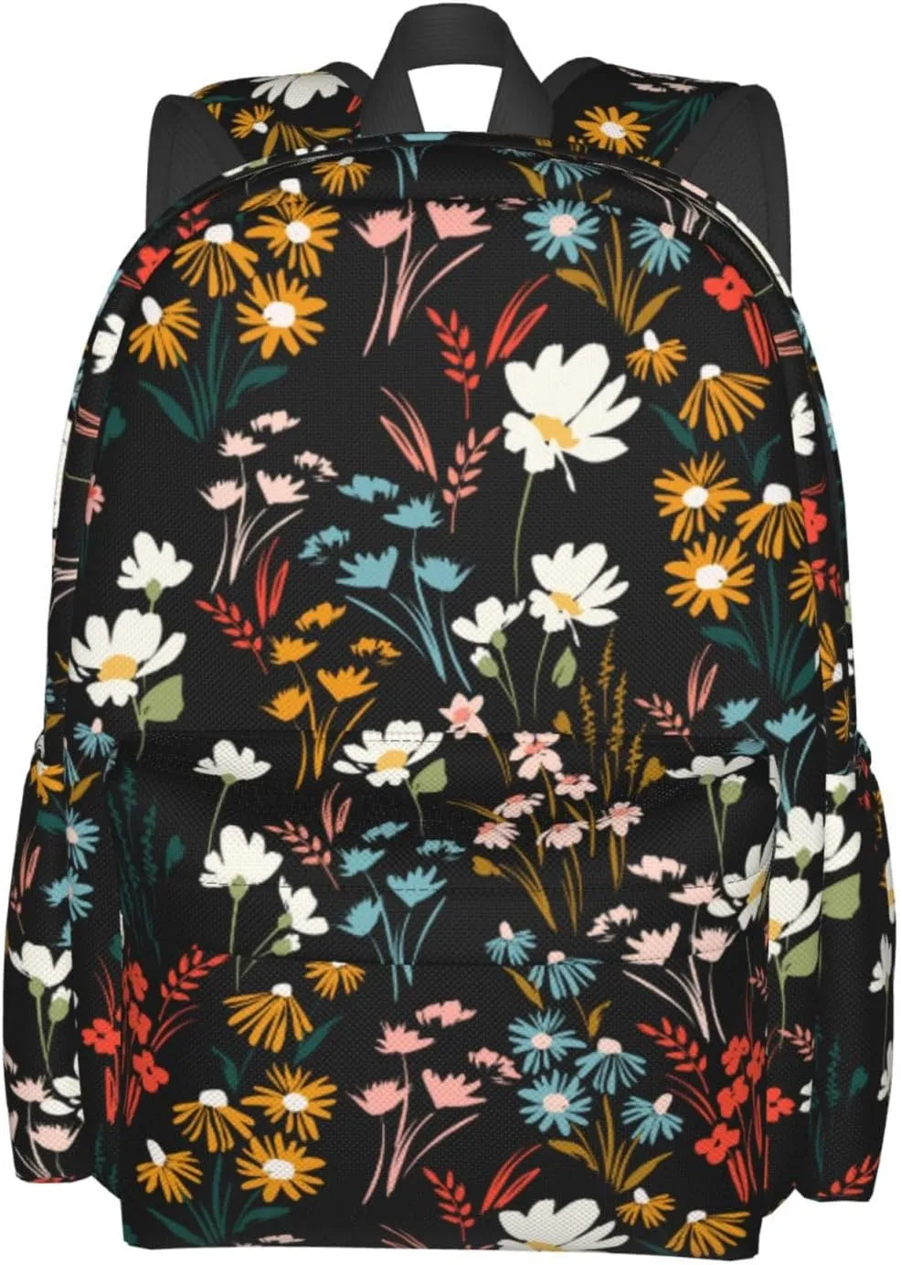 Chic Wildflowers Stylish Backpack With Adjustable Padded Shoulder Straps Daypacks For College Travel