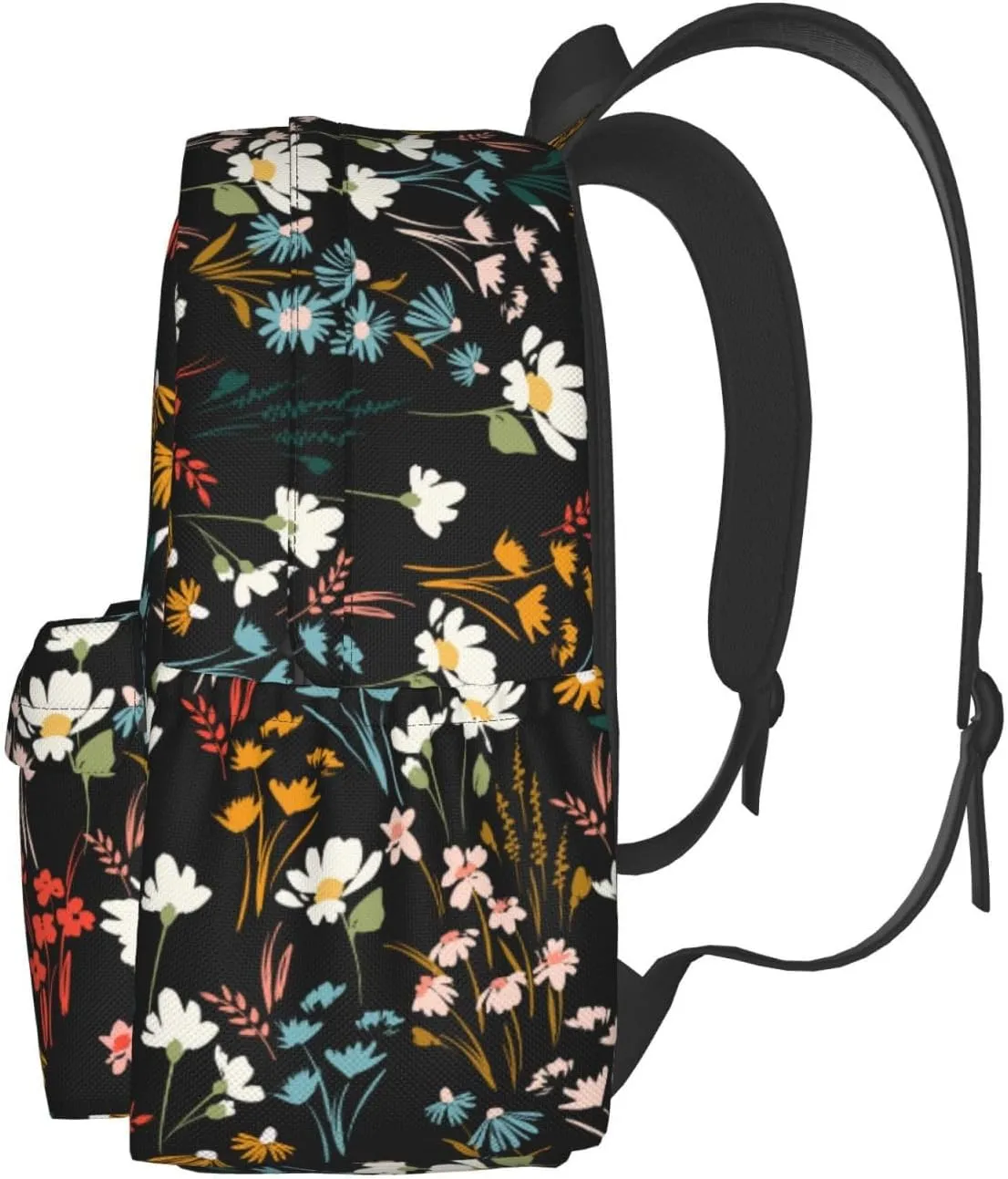 Chic Wildflowers Stylish Backpack With Adjustable Padded Shoulder Straps Daypacks For College Travel