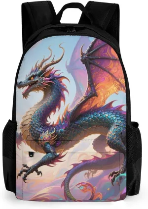 Chinese Dragons Art Rucksacks Lightweight Multipurpose Anti-Theft Shoulder Bag Big Capacity Laptop Book Bag Rucksack With Padded Straps
