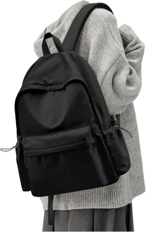 Classic Large Black Backpack For Women,Waterproof High School Bookbag,Lightweight Casual Travel Daypack,College Backpack Men,Middle School Bag For Girls Boys
