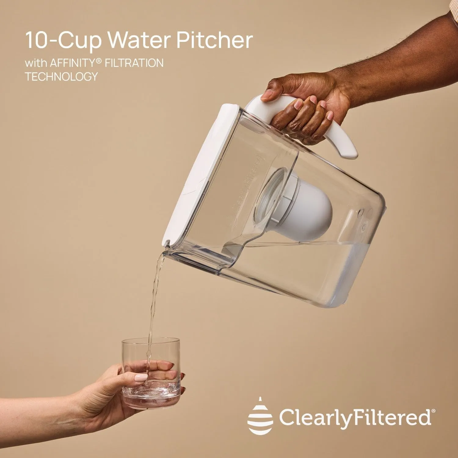 Clearly Filtered No.1 Filtered Water Pitcher/Updated Model/Targets 365  Contaminants e.g. Fluoride Chlorine PFAS Microplastics Lead Arsenic BPA/BPS Free (Pitcher   6 Filter Packs)
