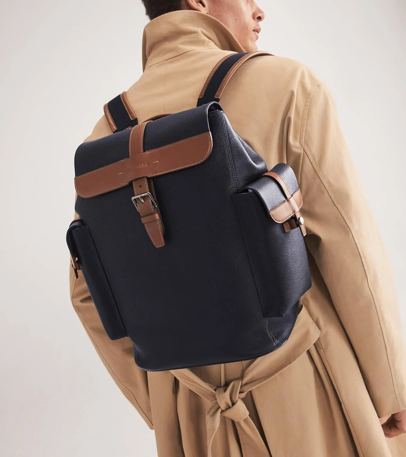 Cole Haan Triboro Rucksack, Navy Blazer/New British Tan
