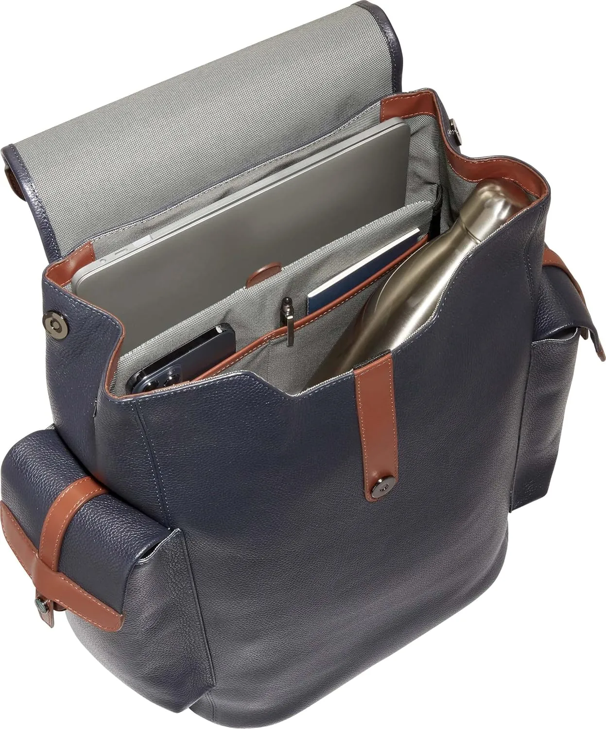 Cole Haan Triboro Rucksack, Navy Blazer/New British Tan