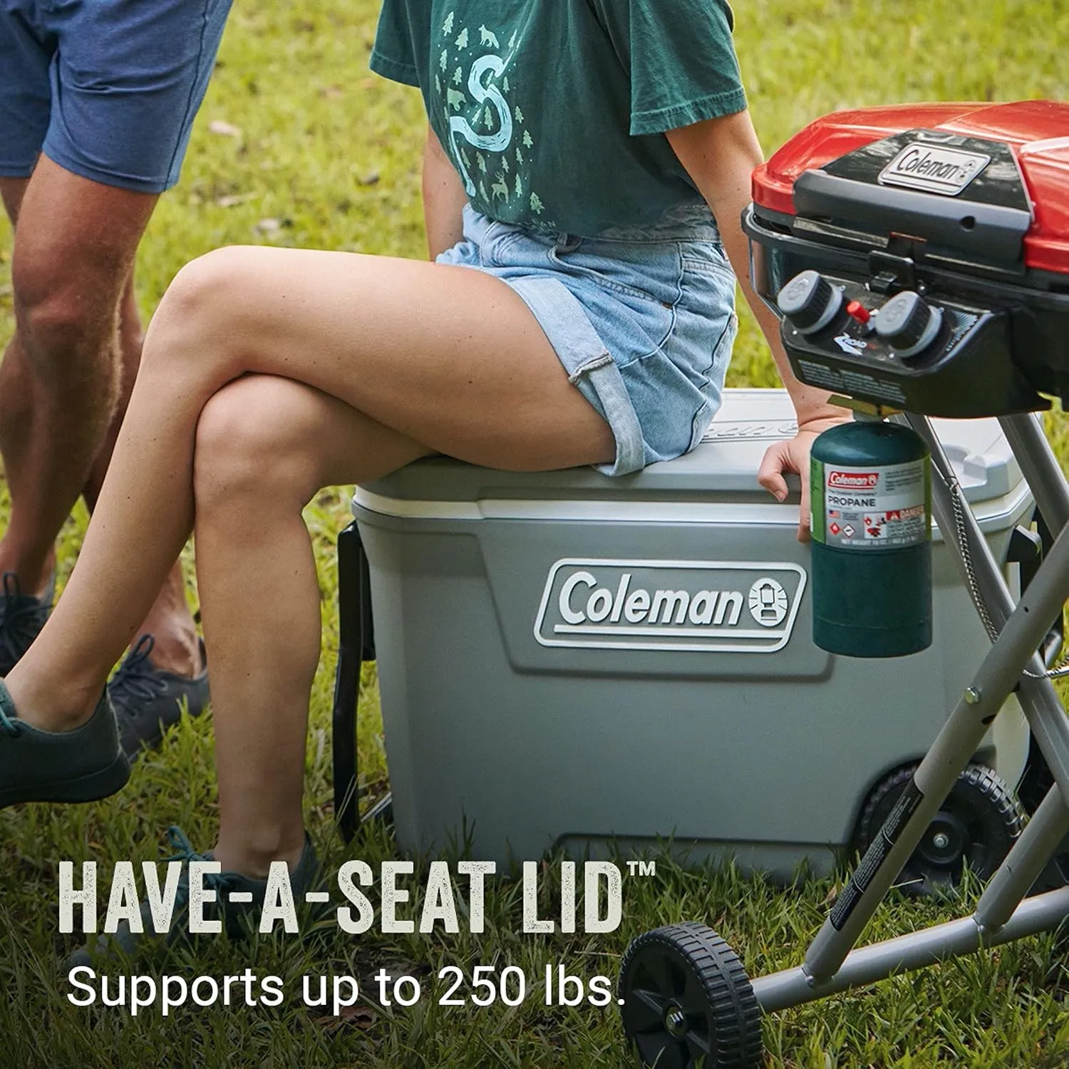 Coleman Classic Series Insulated Portable Wheeled Cooler, Leak-Resistant Outdoor Hard Cooler Keeps Ice up to 5 Days, 62-Quart