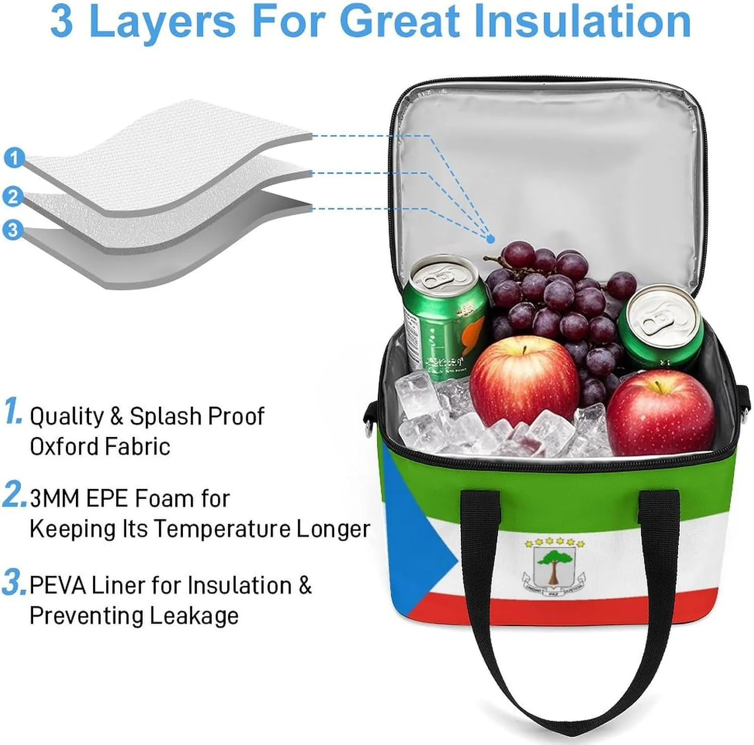 Collapsible Cooler Bag Camping Cooler Tote Lunch Cooler Insulated Waterproof Lunch Box for Picnic Beach Travel