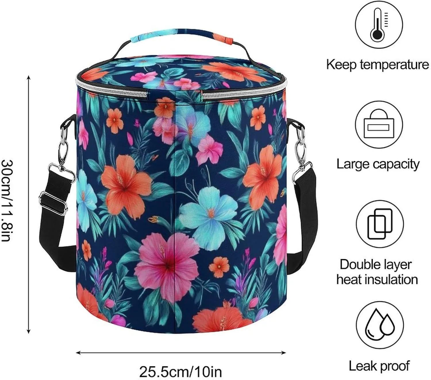 Collapsible Cooler Bag for Picnic, Beach, Work, Trip, Small Portable Ice Chest