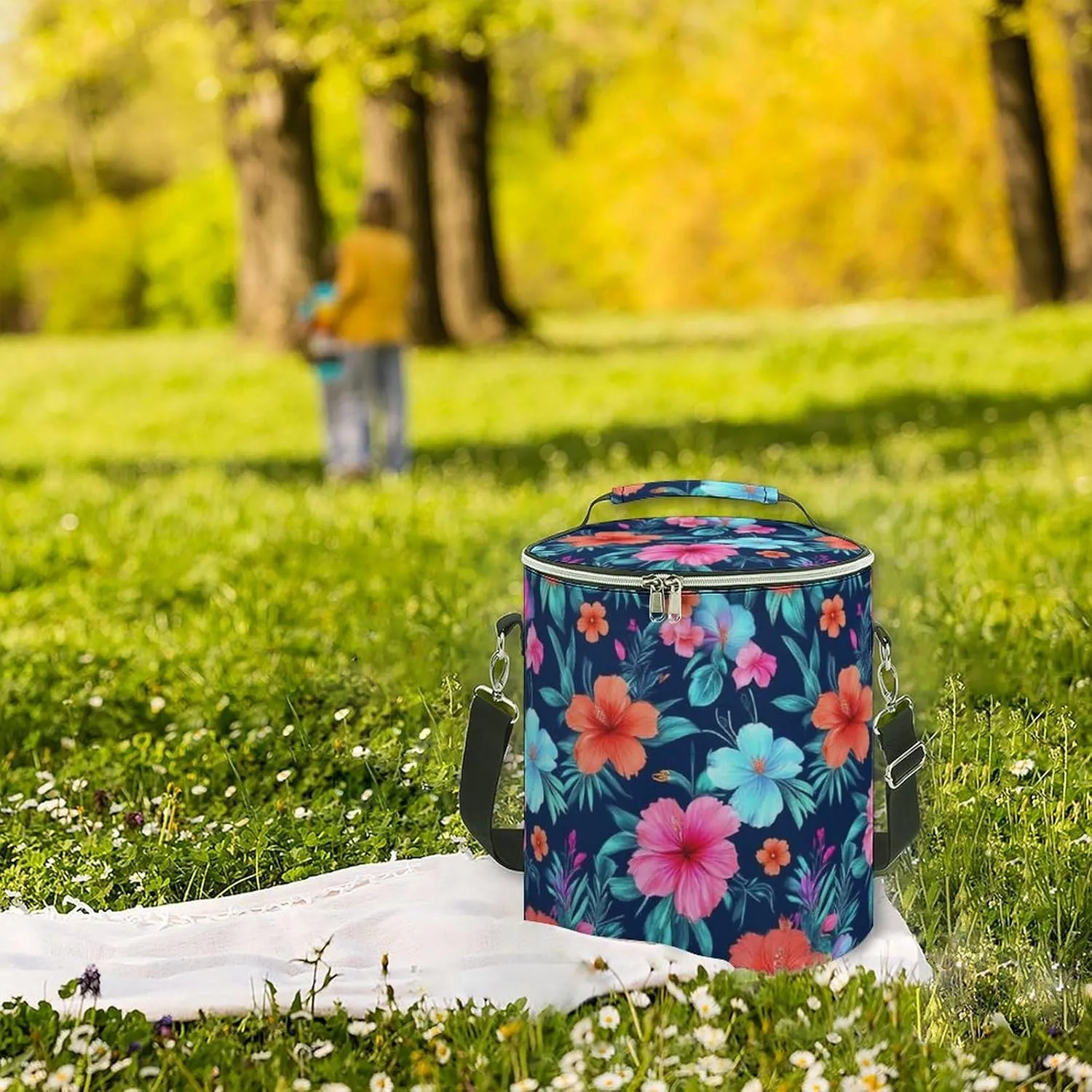 Collapsible Cooler Bag for Picnic, Beach, Work, Trip, Small Portable Ice Chest