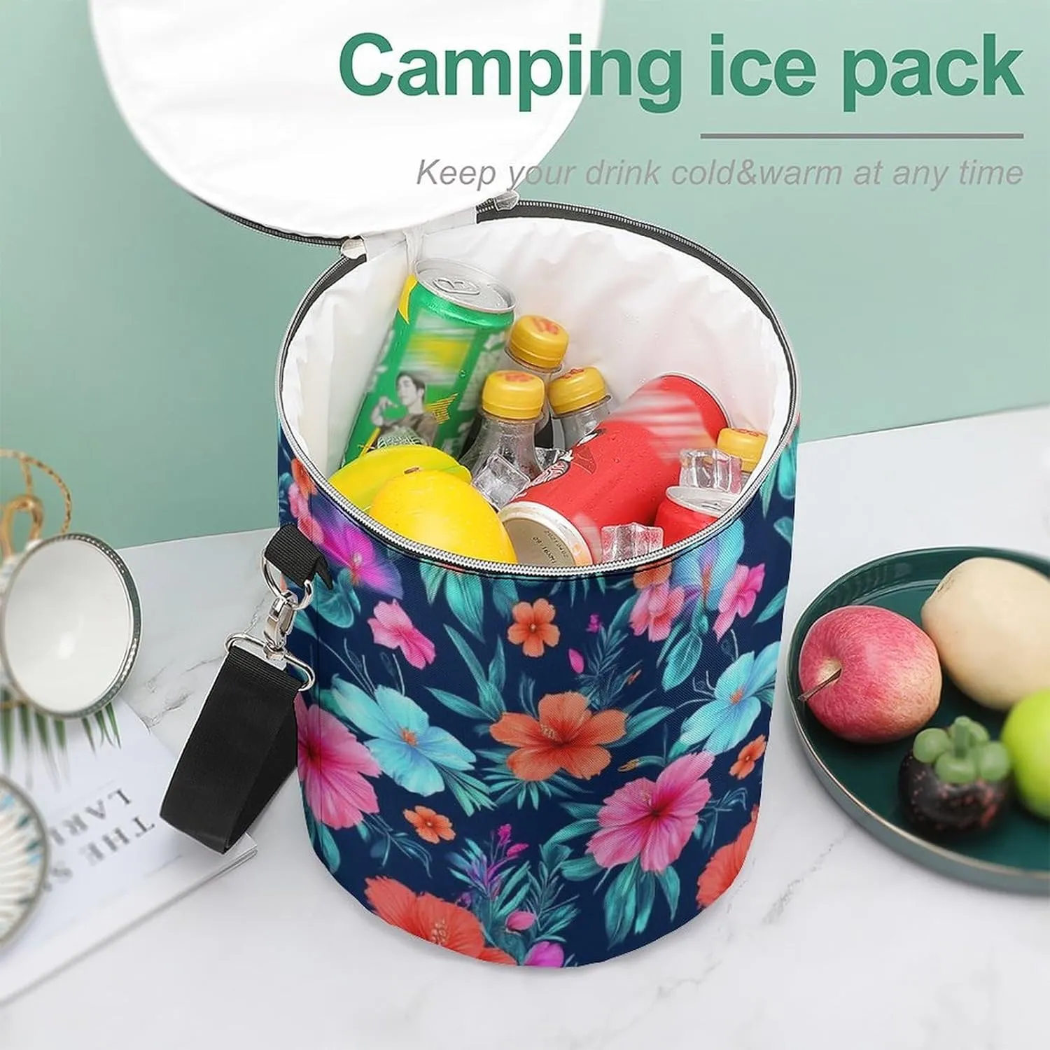 Collapsible Cooler Bag for Picnic, Beach, Work, Trip, Small Portable Ice Chest
