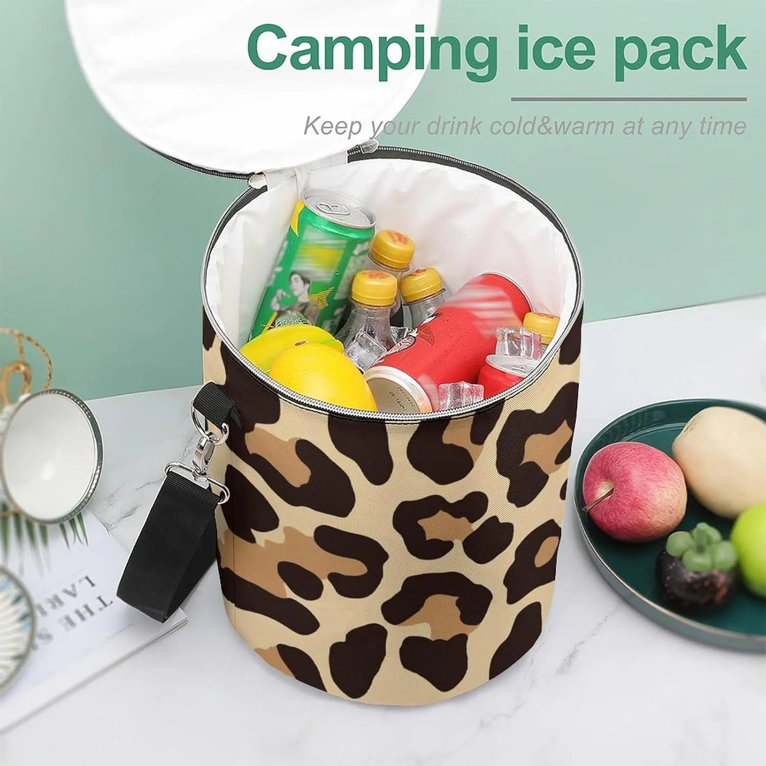 Collapsible Cooler Bag for Picnic, Beach, Work, Trip, Small Portable Ice Chest