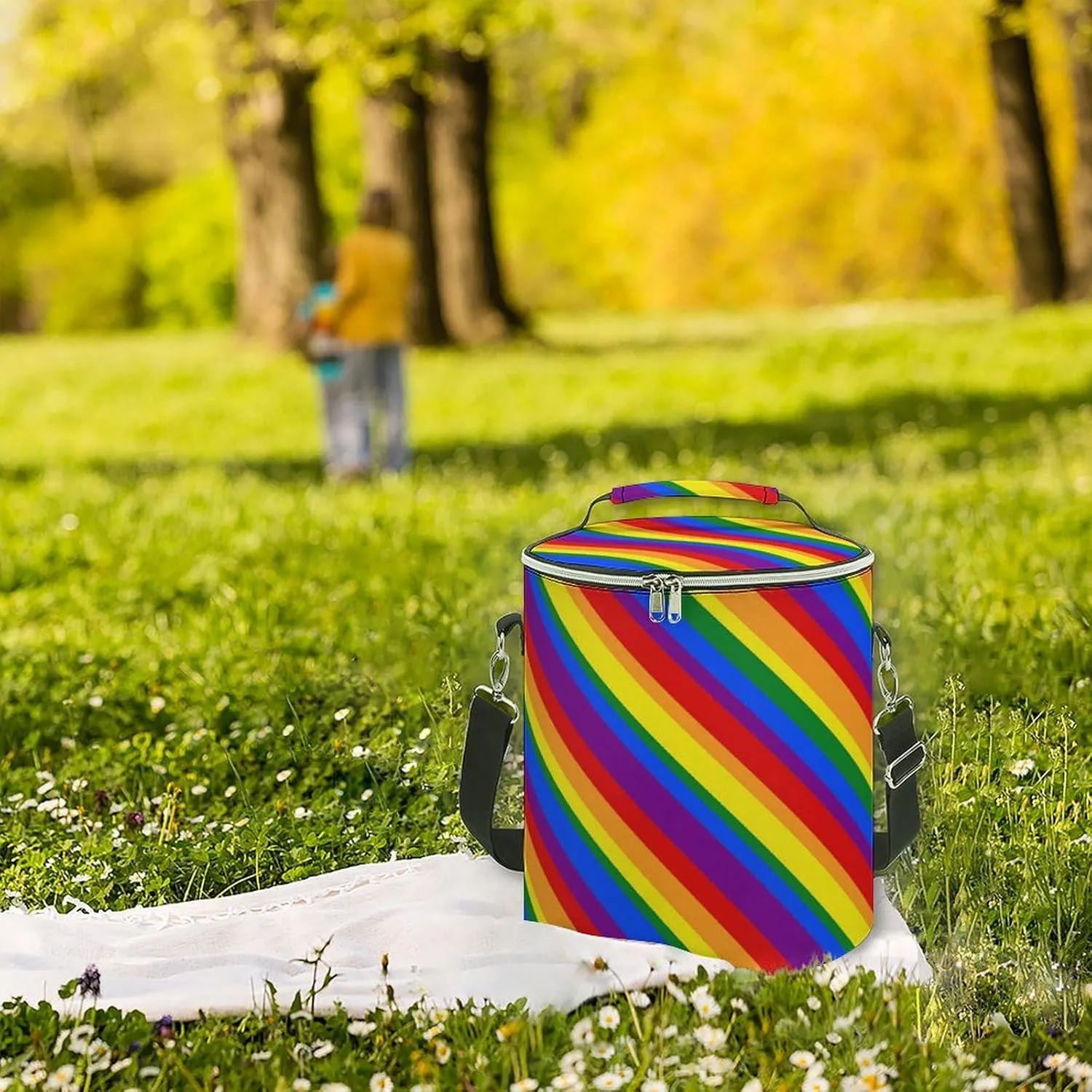 Collapsible Portable Cooler Bags, Insulated Leak-Proof Ice Chest for Camping