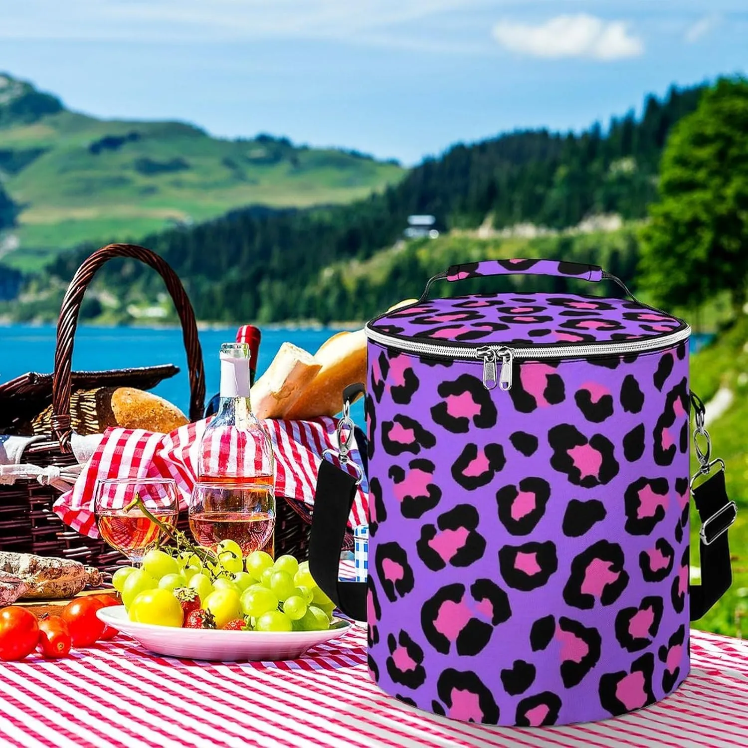 Collapsible Portable Cooler Bags, Insulated Leak-Proof Ice Chest for Camping