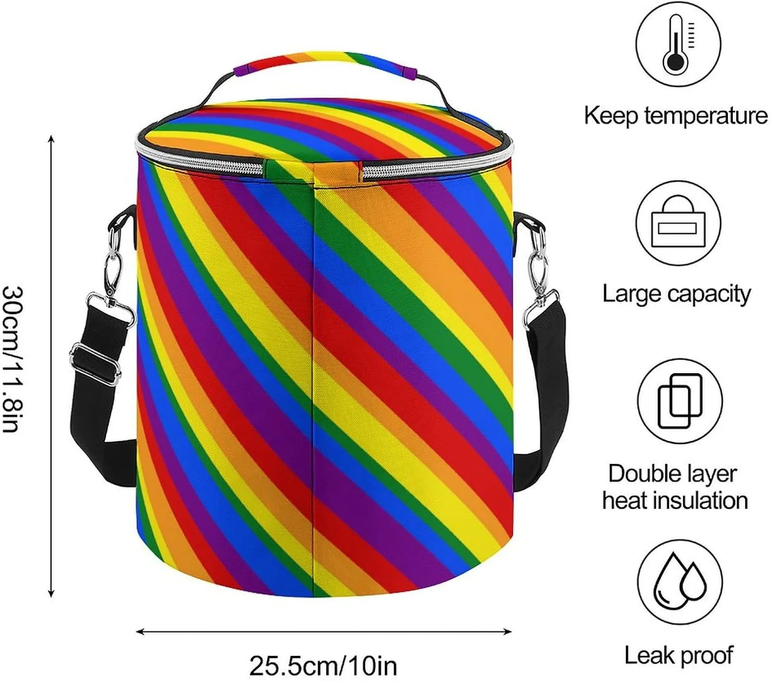 Collapsible Portable Cooler Bags, Insulated Leak-Proof Ice Chest for Camping