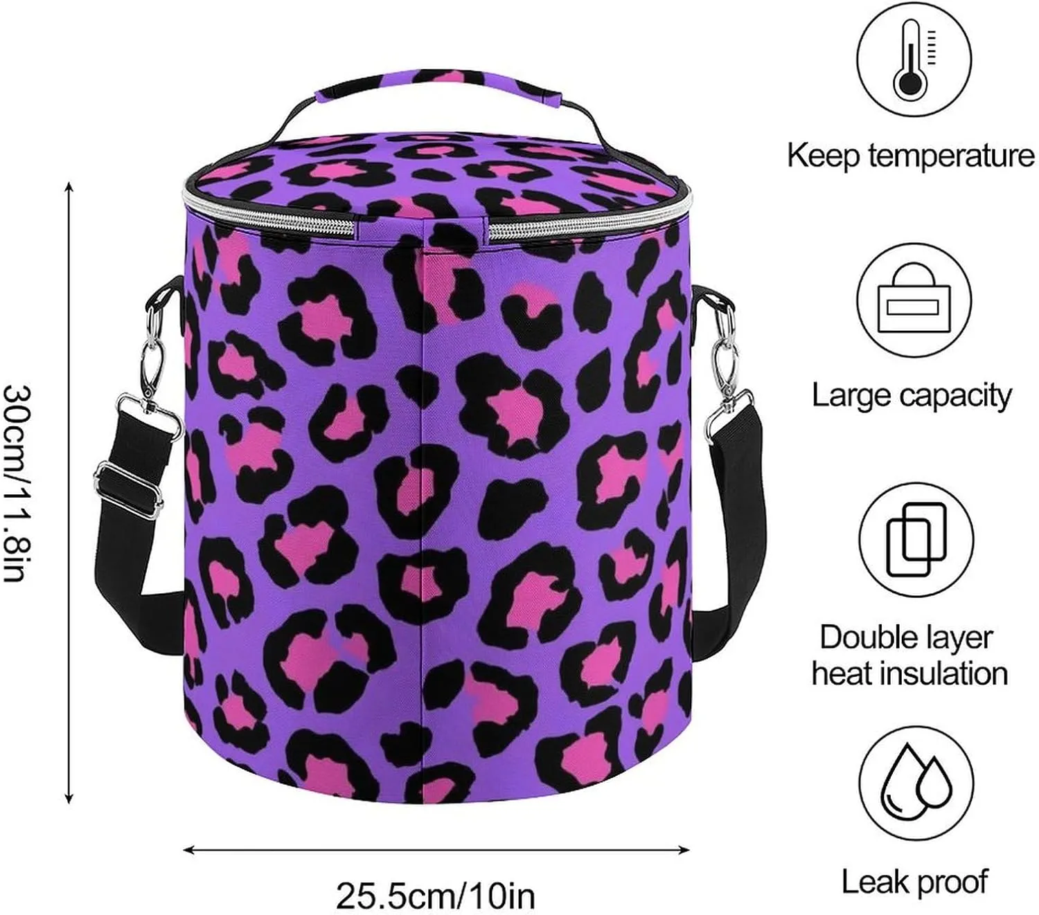 Collapsible Portable Cooler Bags, Insulated Leak-Proof Ice Chest for Camping
