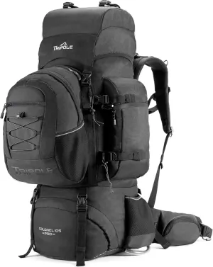 Colonel Pro Metal Frame Rucksack Front Opening Detachable Bag (Black, 105 Litres)
