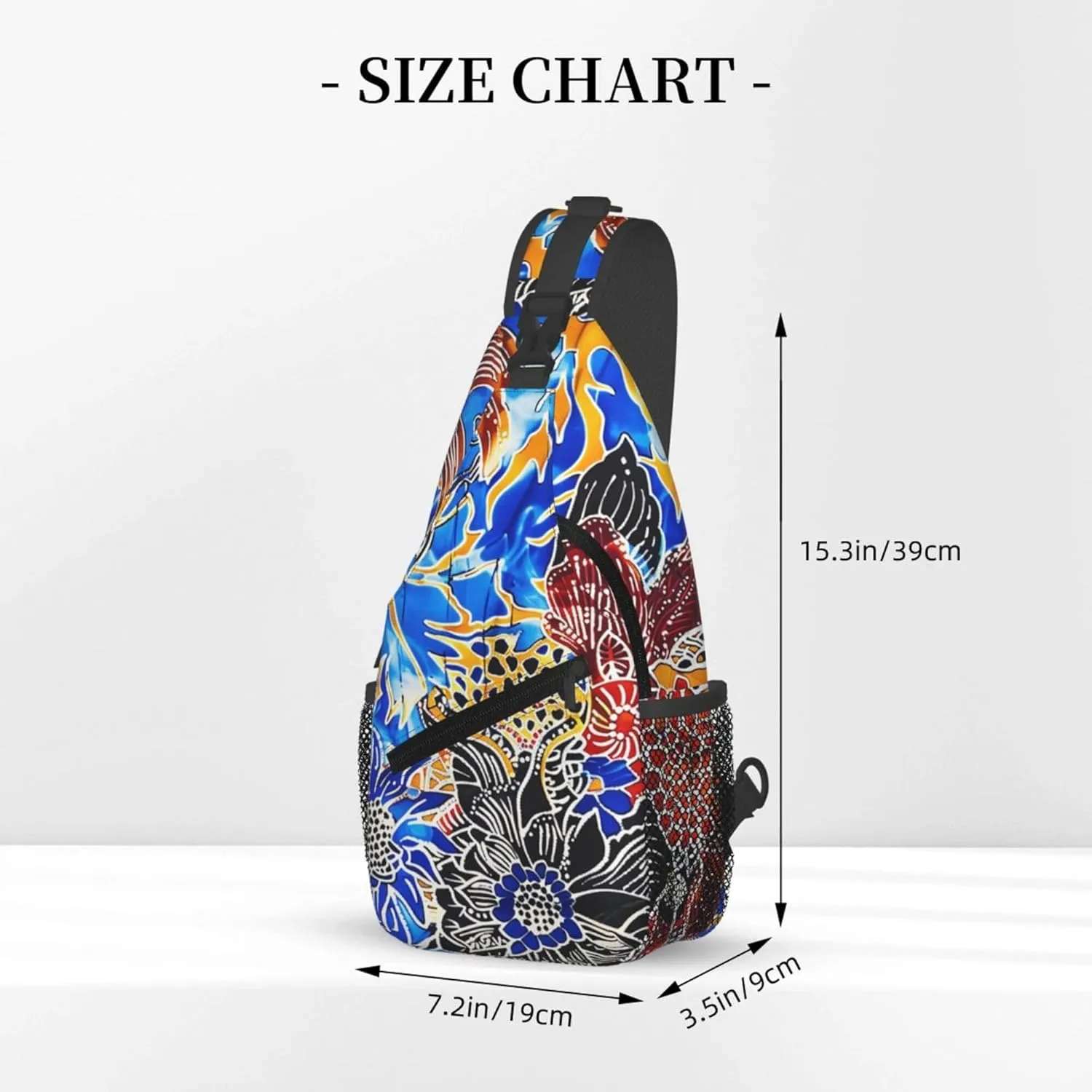 Colorful Sunflower Pattern Sling Backpack Crossbody Bag, Chest Bag Daypack for Outdoors Hiking Traveling