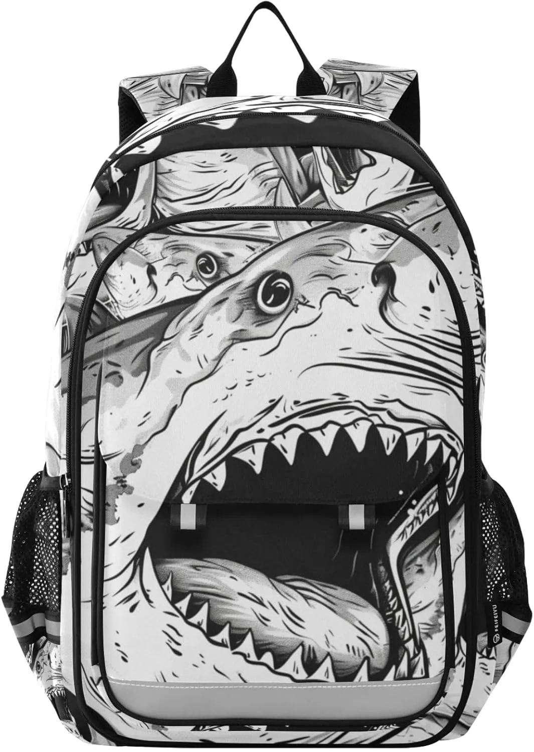 Colorless Shark Laptop Backpack for Boys Girls, Bookbag Travel Bag Casual Daypack School Backpack for Students