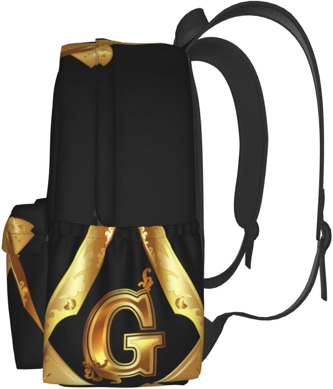 Comfortable Backpack for Women Men, Cute High Bookbag and Large Capacity Backpack with Laptop Compartment, Compatible with Gold Freemason Freemasonry Masonic Sports Gym Rucksack