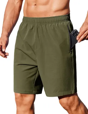 COOFANDY Men's Gym Workout Athletic Shorts Running Jogger Quick Dry Lightweight Shorts with Zipper Pockets