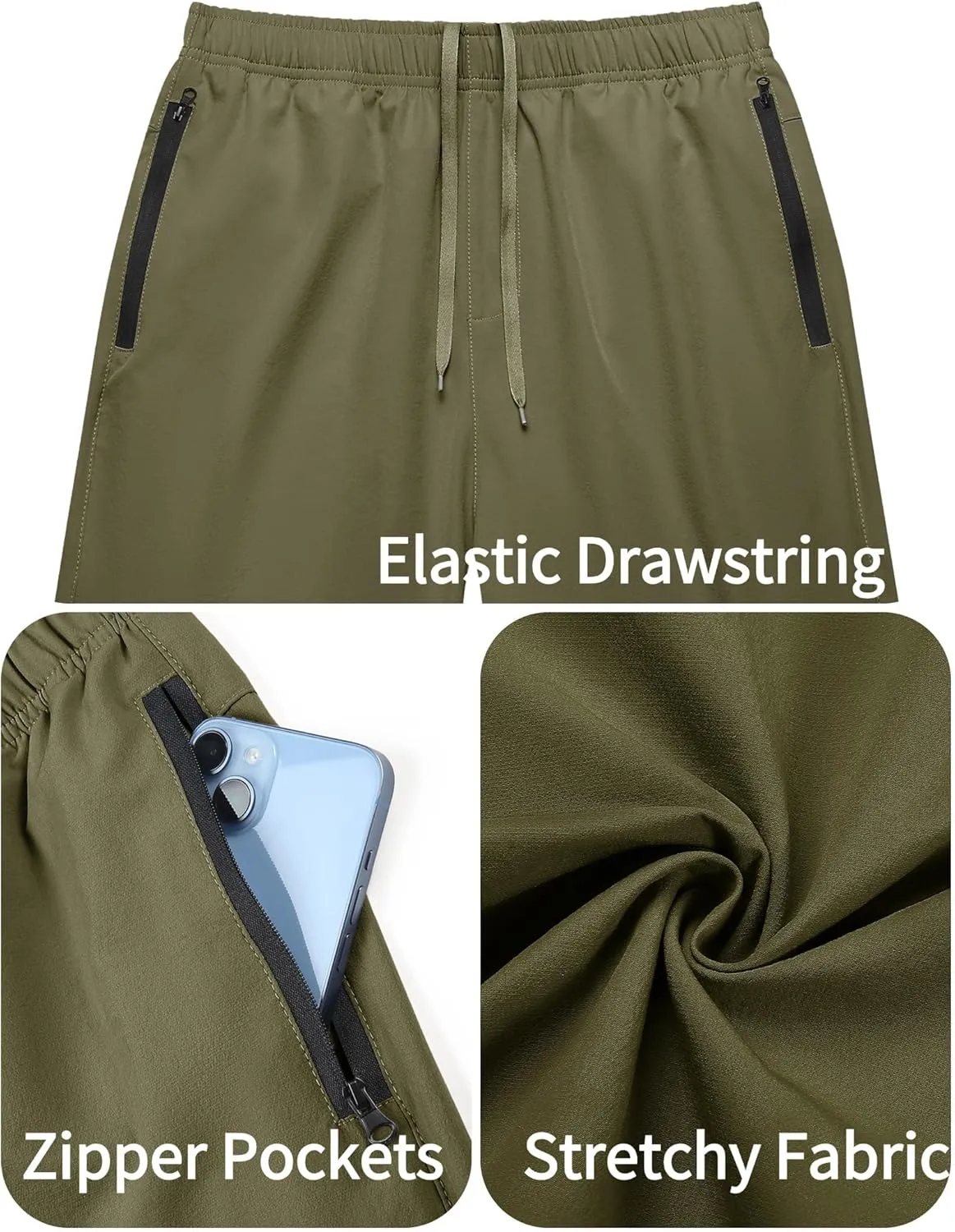 COOFANDY Men's Gym Workout Athletic Shorts Running Jogger Quick Dry Lightweight Shorts with Zipper Pockets