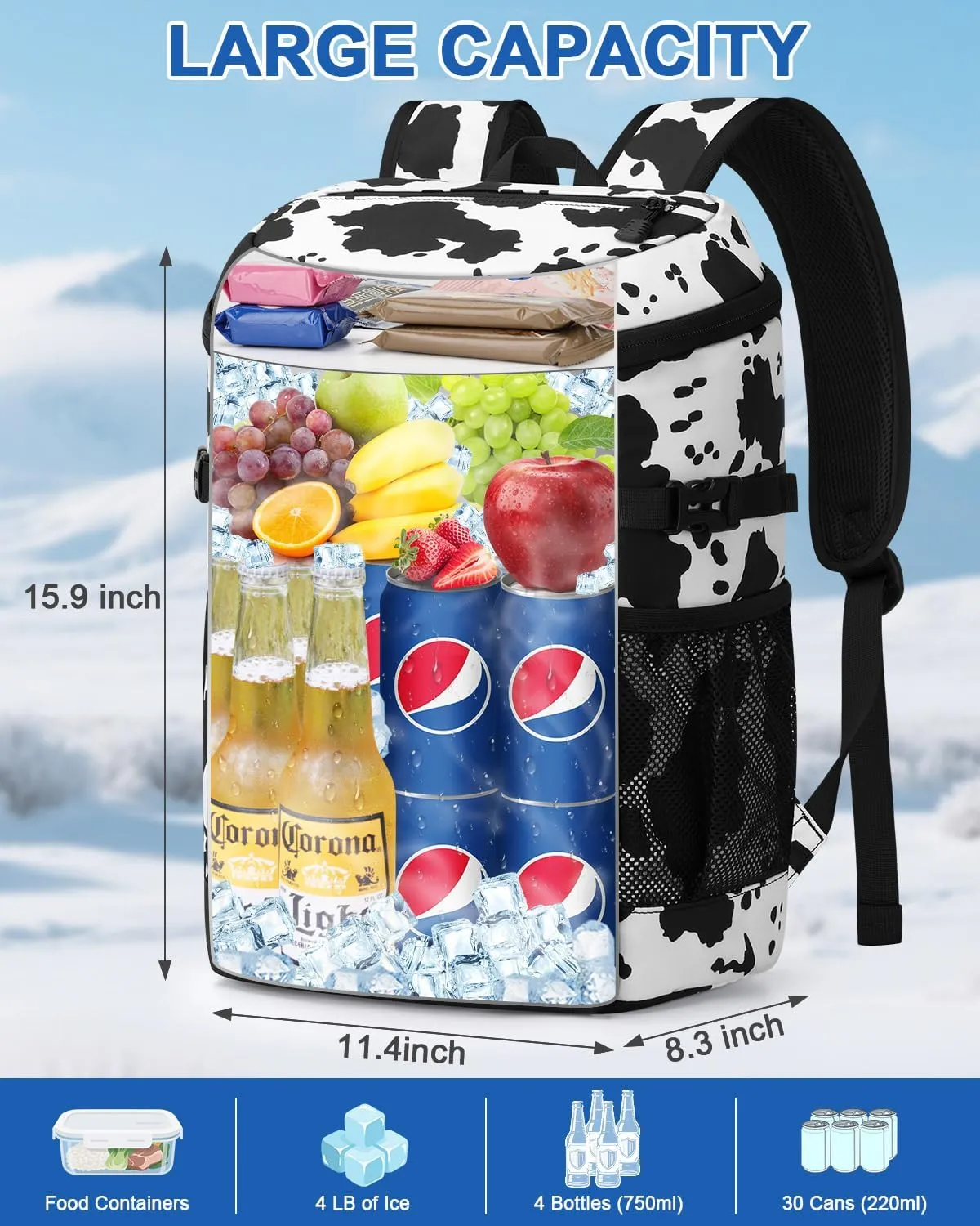 Cooler Backpack for Men Women Insulated Waterproof Backpack Cooler Leak Proof Cooler Bag Lightweight Lunch Backpack for Camping Beach Travel Picnic