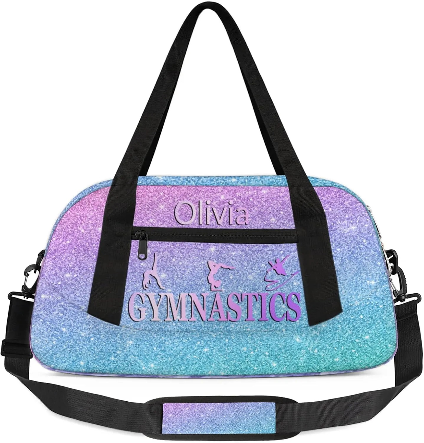 Custom Gymnastics Duffel Bag Personalized Name Dance Ballet Bags Waterproof Customized