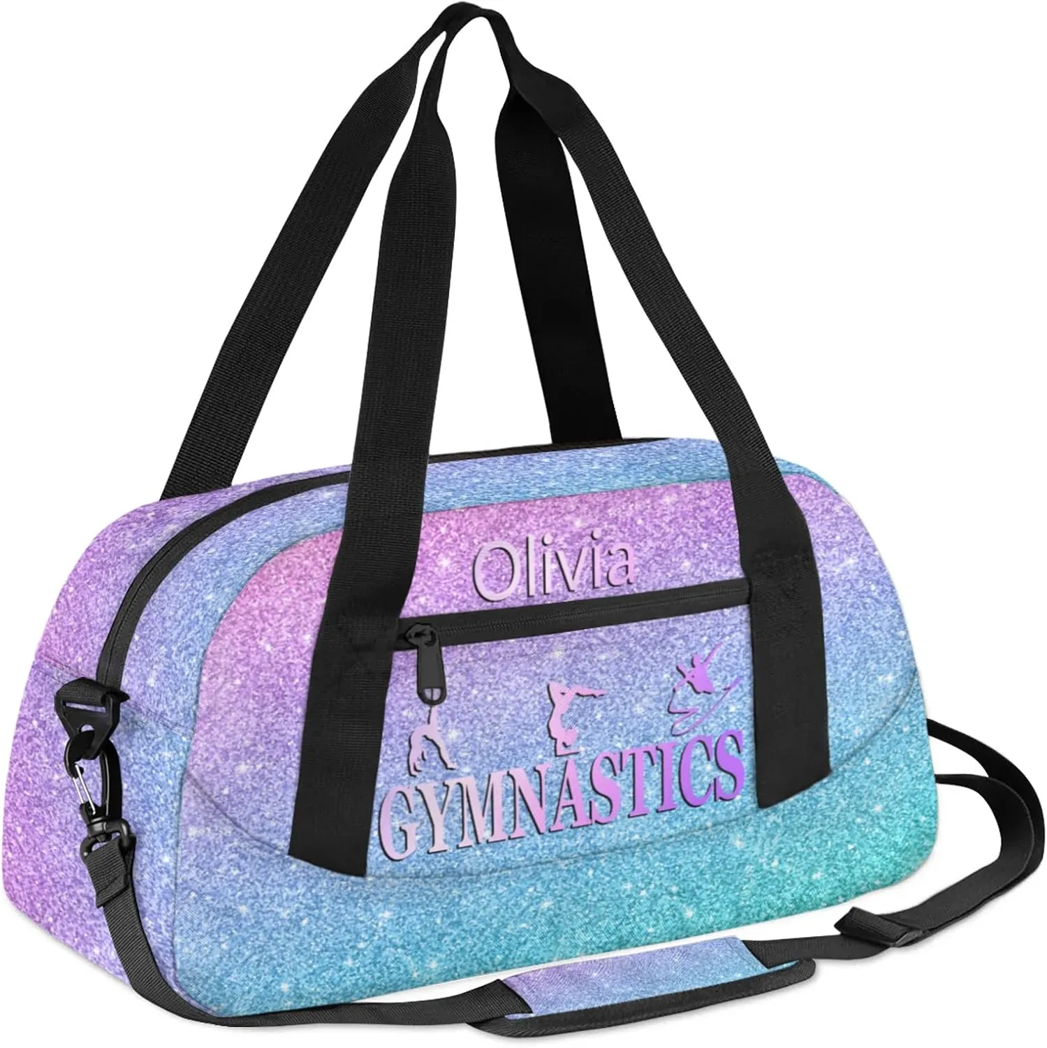 Custom Gymnastics Duffel Bag Personalized Name Dance Ballet Bags Waterproof Customized