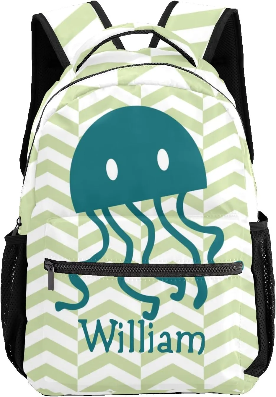 Custom Kids Backpack, Personalized Student School Bags for Boys & Girls, Bookbags for Travel Jellyfish