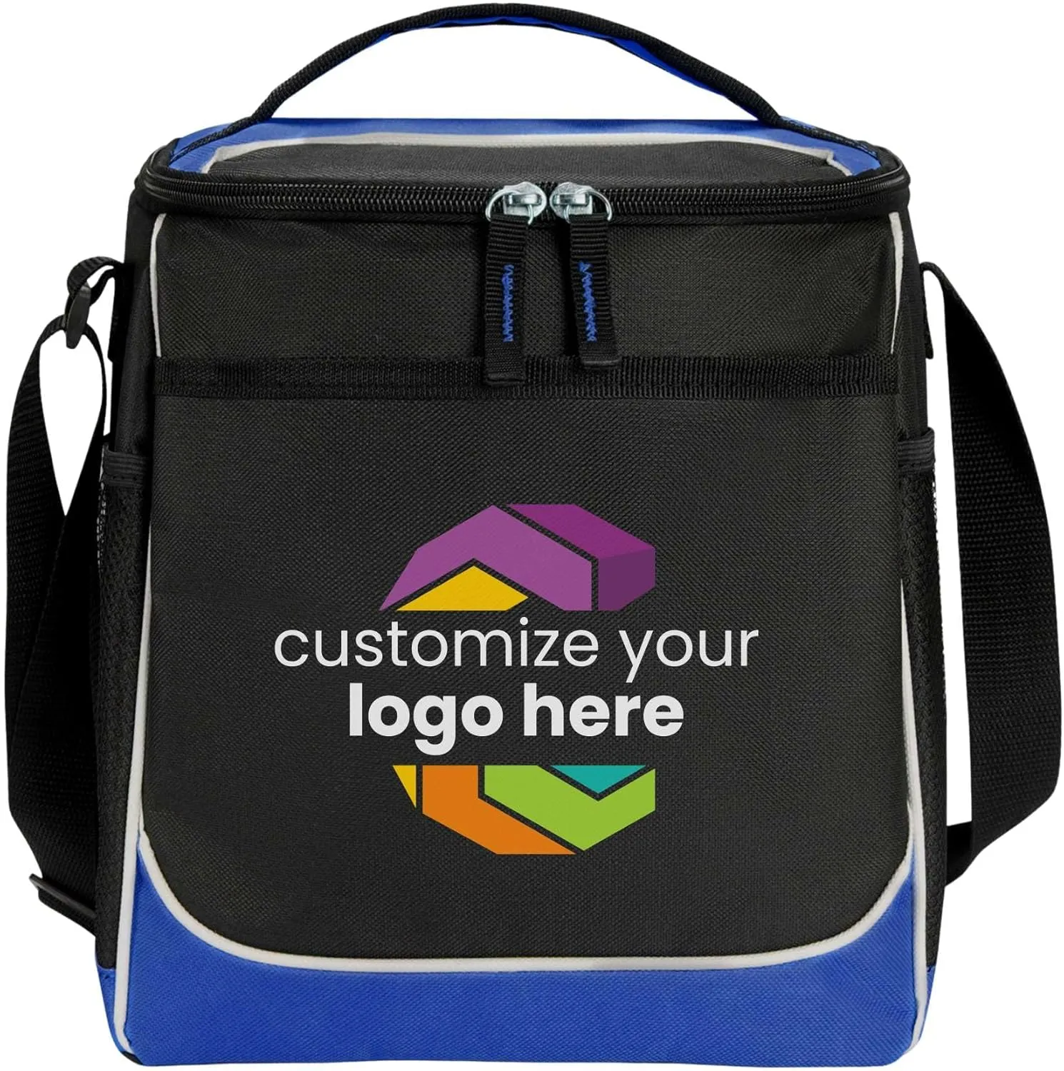 Custom Soft Cooler Bag - Personalize Your Insulated Bag | for Corporate Events or Gifts - Leak Proof Customizable Portable Cooler Bag Holds 30 Beer Cans - 13 x 11 x 7.25 - Customize 123